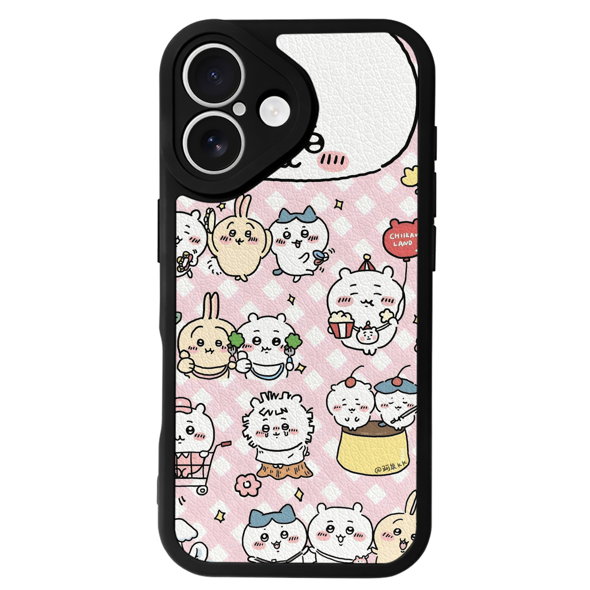 （画像用） ちいかわ Chii-kawa 【iPhone 16シリーズ対応】シリコンスマホケース（レザー調） 材質：シリコン